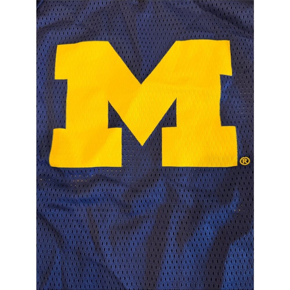 Franklin University of Michigan Kids Mesh Football Jersey Blue Maize Medium - Picture 2 of 5